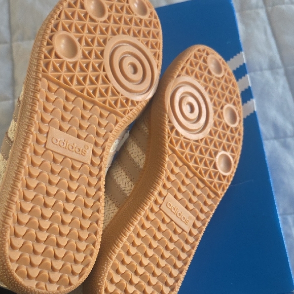 Adidas Woven Beige and Brown Sneakers Samba OG W NEW - Picture 5 of 6